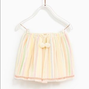 ZARA Striped Tulle Skirt NWT